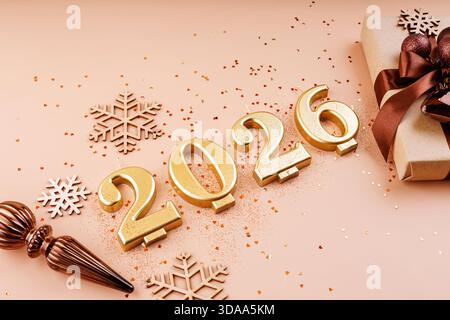 Disposizione per festeggiare con regali e regali Foto Stock