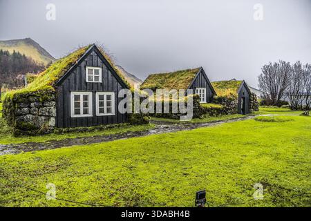 Skogar Turf Farm, Skogaar, Islanda - 11 ottobre 2025 Foto Stock