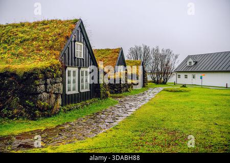 Skogar Turf Farm, Skogaar, Islanda - 11 ottobre 2025 Foto Stock