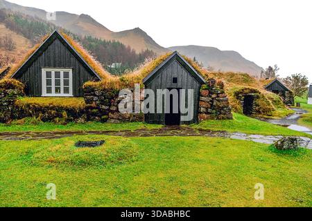 Skogar Turf Farm, Skogaar, Islanda - 11 ottobre 2025 Foto Stock