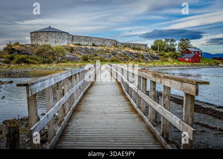 Il castello di Steinvikholm a Skatval, Norvegia Foto Stock