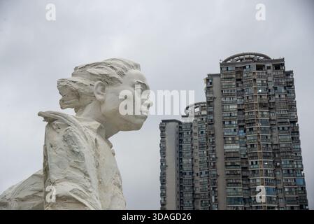 Statue al nuovo Museo di Chengdu, Cina Foto Stock