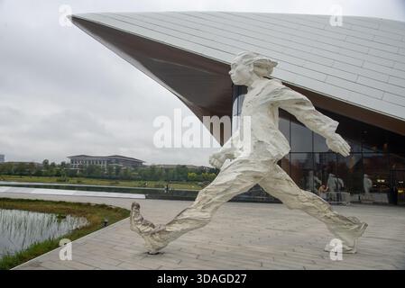 Statue al nuovo Museo di Chengdu, Cina Foto Stock