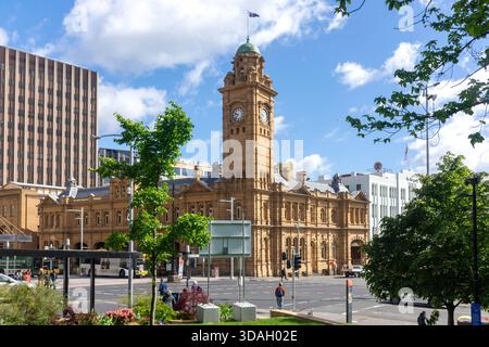 Edificio dell'ufficio postale generale (Hobart GPO) da Franklin Square, Macquarie Street, Central Business District, città di Hobart, Tasmania, Australia Foto Stock
