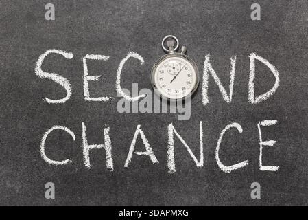 Seconda frase casuale con cronometro vintage preciso al posto di O. Foto Stock