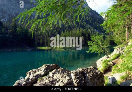 il lago verde o in tedesco gruener see styria il lago verde o in tedesco gruener see Foto Stock