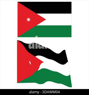 400 Bandiera Della Giordania Film - Video E Filmati Stock Royalty-Free