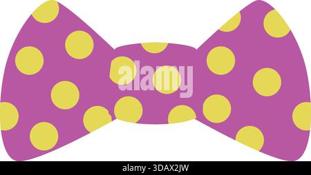 Un papillon a pois rosa e giallo Illustrazione Vettoriale