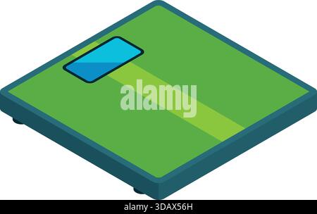 Una scala verde con una schermata blu Illustrazione Vettoriale