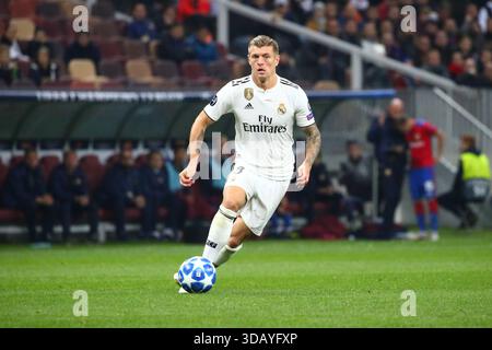 Toni Kroos del Real Madrid durante la partita di UEFA Champions League tra CSKA Mosca e Real Madrid allo stadio Luzhniki Foto Stock