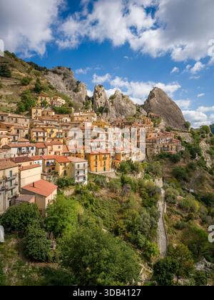 Castelmezzano, Dolomiti lucane, Basilicata, potenza, Italia meridionale, Italia, Europa meridionale, Europa Foto Stock