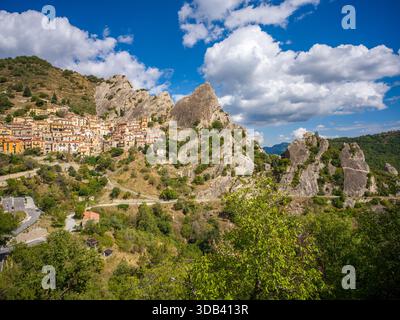 Castelmezzano, Dolomiti lucane, Basilicata, potenza, Italia meridionale, Italia, Europa meridionale, Europa Foto Stock