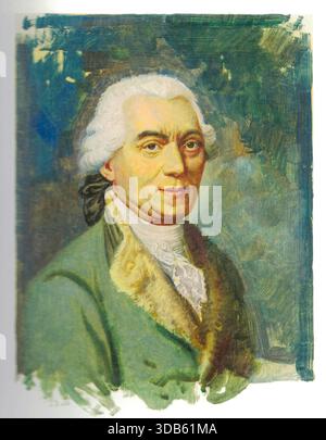 Georges-Louis Leclerc, conte di Buffon (Parigi, 7 settembre 1707, 16 aprile 1788) è stato un naturalista, matematico e cosmologo francese. Ricoprì la carica di intendente (direttore) al Jardin du ROI, ora chiamato Jardin des plantes. Le opere di Buffon influenzarono le successive due generazioni di naturalisti, tra cui due eminenti scienziati francesi Jean-Baptiste Lamarck e Georges Cuvier. Buffon pubblicò trentasei volumi quarto della sua Histoire Naturelle durante la sua vita, con volumi aggiuntivi basati sulle sue note e ulteriori ricerche pubblicati nei due decenni successivi alla sua morte. Ernst M. Foto Stock