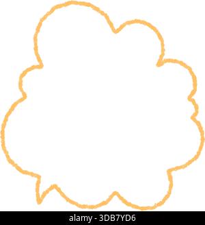 Icona a forma di bolla con gesso disegnata a mano Illustrazione Vettoriale