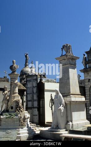 Argentina, Buenos Aires, Cimitero la Recoleta. Foto Stock