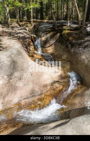 The Basin, Franconia Notch State Park, New Hampshire Foto Stock