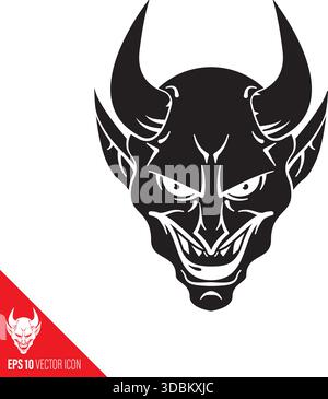 Simbolo vettoriale del volto del diavolo per Be Nasty Day Illustrazione Vettoriale
