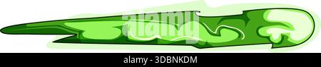 Elemento effetto di gioco sparato a energia verde Illustrazione Vettoriale