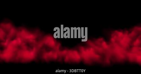 Fumetto realistico vettoriale, fumo o nebbia Illustrazione Vettoriale