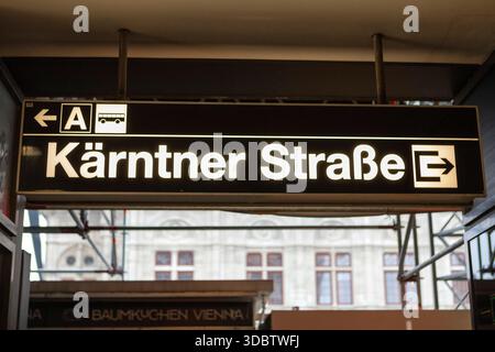 Schild, Kärntner Straße, Wien, Österreich // Sign, Kärntner Straße, Vienna, Austria - 20251215 PD14736 Foto Stock