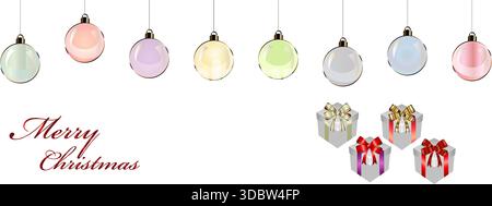 Palle di Natale con decorazioni. Set illustrativo di ornamenti di arte popolare Vector Christmas Illustrazione Vettoriale