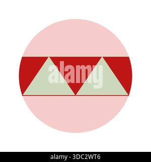 Elemento geometrico natalizio. Per invito, poster, cartolina, pubblicità. Illustrazione vettoriale, design piatto Illustrazione Vettoriale