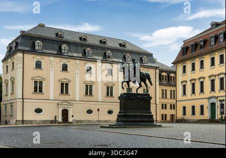 Piazza della democrazia a Weimar, Germania Foto Stock