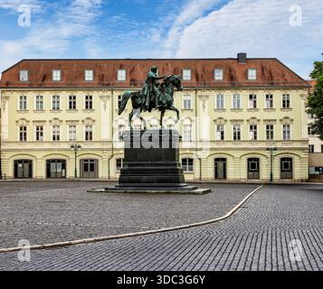 Piazza della democrazia a Weimar, Germania Foto Stock