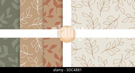 Disegno a mano del pacchetto Flowers Flowers Flowers Pattern senza cuciture. Illustrazione vettoriale Illustrazione Vettoriale