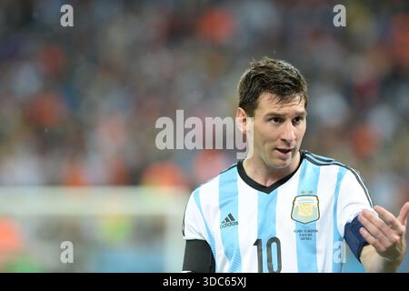 San Paolo Brasile 9 luglio 2014 semifinale di Coppa del mondo Argentina vs Olanda Lionel messi. Foto Stock