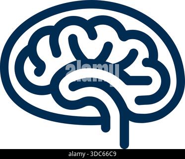 Modello icona vettoriale per il logo Human Brain Mind idea Illustrazione Vettoriale