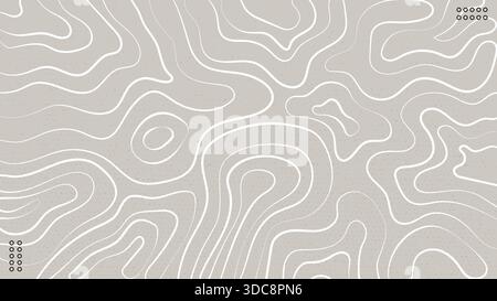 Linee e contorni topografici grigi Geografia sfondo terreno. Illustrazione vettoriale Illustrazione Vettoriale