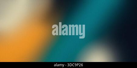 Sfondo sfumato granuloso astratto con texture Noise, retro Summer Design in arancione giallo giallo giallo e blu per banner e intestazione Foto Stock