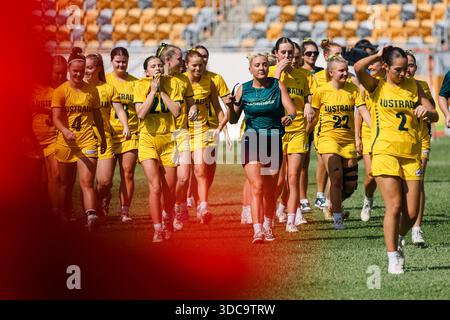 Il torneo di 10 giorni che ha visto la partecipazione di 20 nazioni durante il campionato mondiale Lacrosse femminile U20 2024 a Hong Kong dal 15 al 24 agosto 2024 Foto Stock