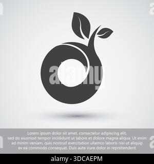 Lettera iniziale o Logo con foglia verde per un'azienda ecocompatibile Illustrazione Vettoriale