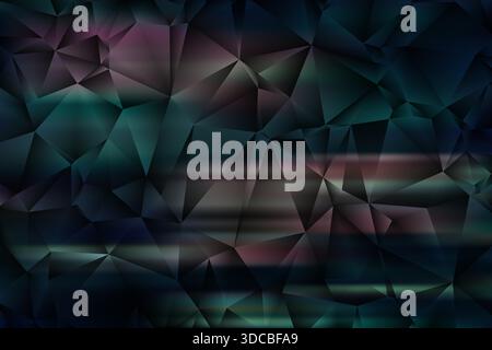 Piastrelle a forma di triangolo con motivo diverso. Sfondo di movimento astratto del mosaico. Illustrazione vettoriale. Illustrazione Vettoriale