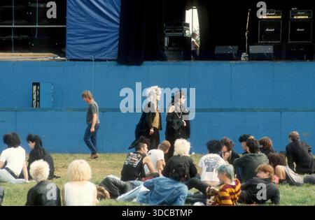 Punk giovani al festival di musica pop UK Gran Bretagna Agosto 1986 Foto Stock