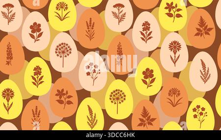 Sfondo perfetto per l'uovo di Pasqua. disegnato a mano. Non ai, illustrazione vettoriale. Illustrazione Vettoriale