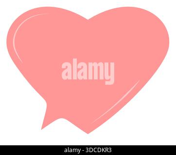 Scarabocchio adesivo Heart Chat Bubble Fluid Illustrazione Vettoriale