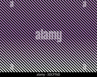 Una vivace illustrazione di sfondo viola sfumato con strisce diagonali in varie sfumature di viola e bianco, per creare un'immagine dinamica e accattivante Illustrazione Vettoriale