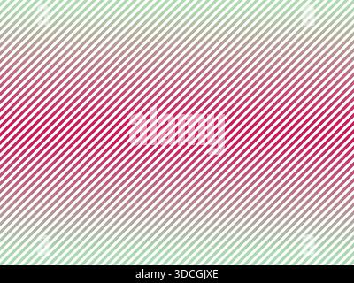 Uno sfondo astratto visivamente accattivante con linee diagonali che passano dal rosa intenso al verde tenue, creando un tocco vivace e moderno Illustrazione Vettoriale