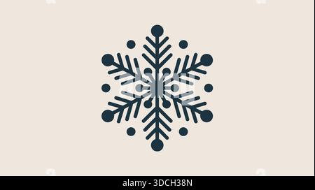 Design complesso con fiocchi di neve Illustrazione Vettoriale