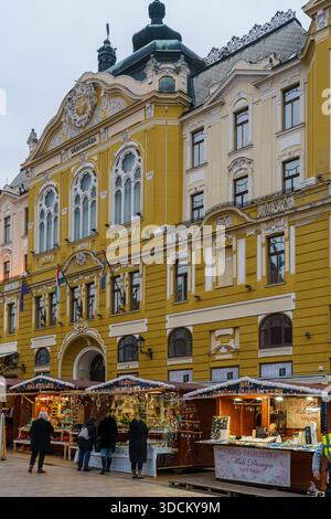 12.12.25 Ungheria, Pecs City, incredibile mercatino di natale nel sud dell'Ungheria. Il mercato dell'avvento della città di Pecs è famoso anche in Slovenia e Croazia. Bello Foto Stock