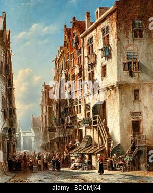 Petrus Gerardus Vertin - attività nel quartiere ebraico di Amsterdam Foto Stock
