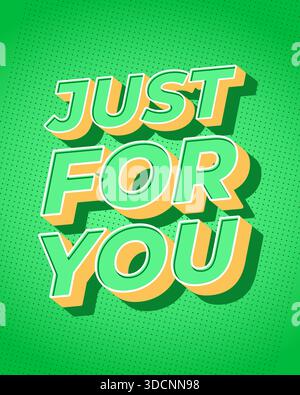 Testo 3D disponibile in verde e giallo su uno sfondo verde punteggiato. Illustrazione Vettoriale