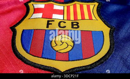 Il FC Barcelona, comunemente chiamato Barca, è una società calcistica con sede a Barcellona, in Catalogna, in Spagna. Foto Stock