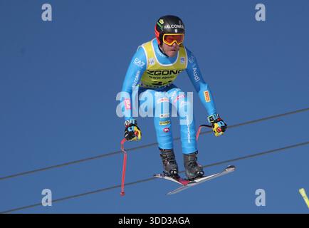 Livigno, Italia. 27 dicembre 2025. Coppa del mondo di sci alpino FIS, Super G, Christof Innerhofer (ITA), Livigno, Italia, 27 dicembre 2025. Foto felice Calabro' Credit: Agenzia fotografica indipendente/Alamy Live News Foto Stock