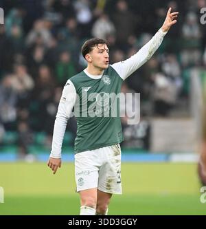 Easter Road Stadium .Edinburgh.Scotland.UK. 27 dicembre 25, Scottish Premiership Match, Hibernian vs Hearts Josh Campbell of Hibs Credit: eric mccowat/Alamy Live News Foto Stock