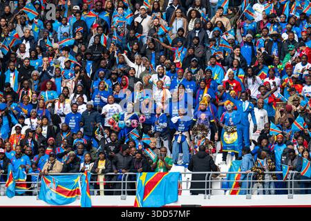 Tangeri, Marocco. 27 dicembre 2025. Durante la Coppa d'Africa (CAN) 2025, partita di calcio del gruppo D tra Senegal e Repubblica Democratica del Congo al Grand Stade de Tanger di Tangeri, Marocco, il 27 dicembre 2025. (Foto di Andrew SURMA/SIPA USA). Crediti: SIPA USA/Alamy Live News Foto Stock