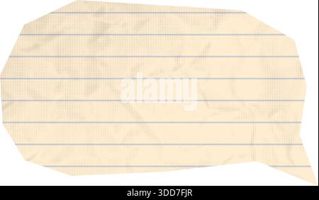 Vecchia illustrazione vettoriale di carta con fodera a bolle d'aria Illustrazione Vettoriale